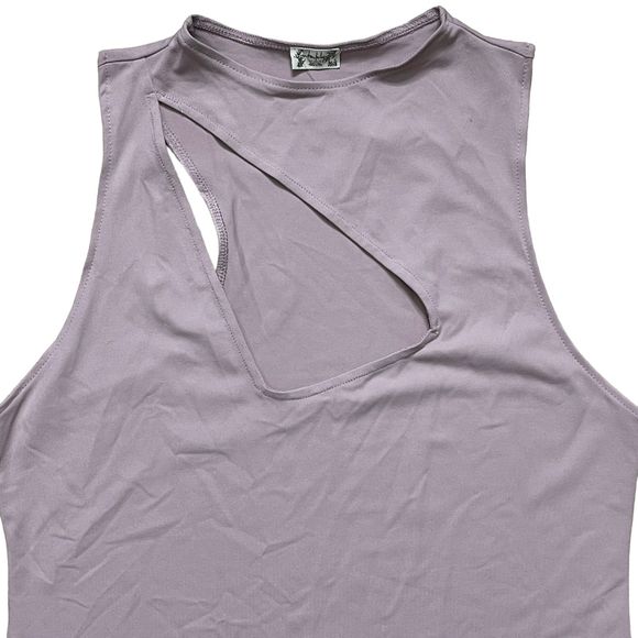 Free People NWT Keep It Going Cutout Bodysuit Women's Pink Size XL Racerback - Picture 5 of 10